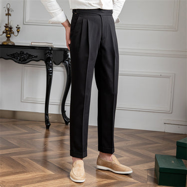 Pleated Buttoned Trousers