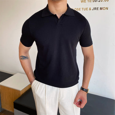 V-Neck Short Sleeve Polo Shirt