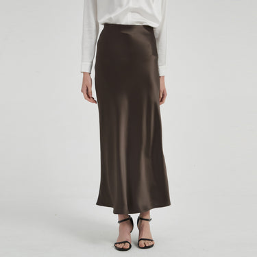 Satin High-Waist Hip-Wrapped Fishtail Skirt