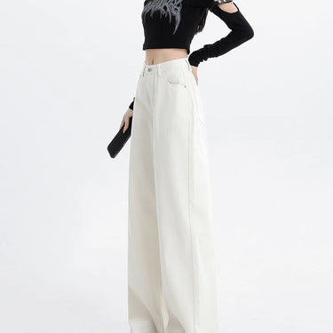 New Style White Draping Jeans For Women