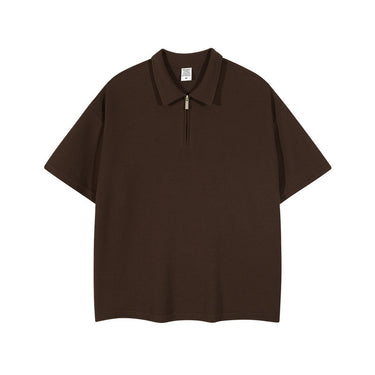 Zip-Up Polo Shirt