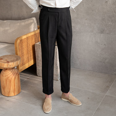 High-waisted Drape Casual Pants